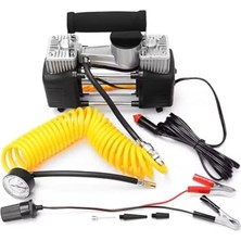 Get Store Arac Oto Lastik Sisirme Kompresoru Hava Pompasi Metal Cift Silindirli Profosyonel Cantali