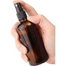 Aesco Amber Cam Şişe 100 Ml, 2 Adet Siyah Sprey Başlıklı