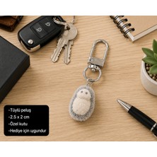 Herşey Nota Pofuduk Kirpi Charm Anahtarlık Sevimli Peluş Figürlü Çanta Aksesuarı Hediye