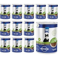 Aesco Yetişkin Kedi Için Kuzulu ve Jöleli Konserve Mama, 400 gr x 12 Adet