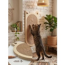 Aesco Doğal Ahşap ve Jüt Ipli Kedi Tırmalama Tahtası 45 cm x 20 cm