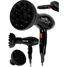 Aesco Alman 3800 Watt Professional Saç Kurutma Makinesi Ac Motor Fön Makinesi + Difüzör Başlık + 2 Adet Düz Başlık
