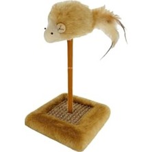 Aesco Tüylü Fare Başlıklı Tırmalama Tahtası, Kedi Eğlencesi Için