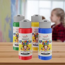 Aesco Ana Renkler Parmak Boyası Seti, 4 Adet 60 ml ile Eğlenceli Sanat