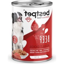 Aesco Yetişkin Köpekler Için, Taze Sığır Etli Yaş Mama, 400 G x 12 Adet