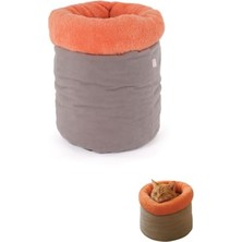 Aesco 80X60X3 cm Ebatlarında Modern Kedi ve Köpek Mağara Yatağı, Serin Mat Kılıf ile