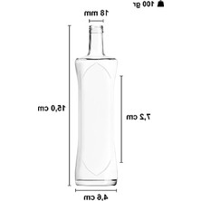 Aesco Şeffaf Kavisli Cam Sosluk Seti, 100 ml Hacim, 6 Adet