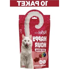 Aesco 10 x 60G Tavuk ve Somon Aromalı Kedi Ödülü, Özel Lezzet