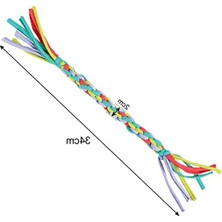 Aesco Püsküllü Diş Kaşıma Oyuncağı, 34 cm Boyunda, 2 cm Kalınlık
