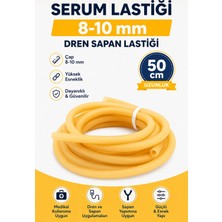 Hobialem 50 cm Serum Lastiği 8-10 mm Dren Lastiği Sapan Lastiği Esnek Doğal Lateks