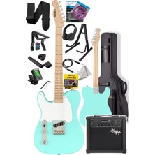 Aesco Tele Kasa Elektro Gitar Seti - Maple Klavye, 25W Amfi