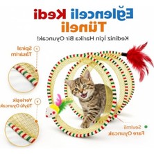 Aesco Spiral Kedi Tüneli Oyuncak - Katlanabilir ve Interaktif Tasarım