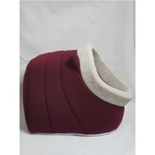 Aesco Bordo Polar Kulaklı Kedi ve Küçük Irk Köpek Yatağı, Xl