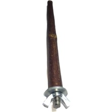 Aesco Ahşap Kuş Tüneği, Metal Bağlantı Aparatlı, Doğal Dal, 26 cm