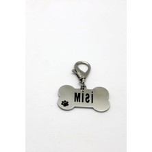 Aesco Gümüş Renkli Çelik Metal Köpek Künyesi, Tek Ebat