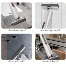 Aesco Ergonomik Tasarımlı Sıkmalı Mini Mop - Beyaz ve Kırmızı, Tek Elle Kullanım