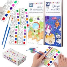 Aesco Sulu Boya Defteri Seti, 2 Kitap ve 2 Fırça Ile Yaratıcı Hediye
