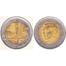 Banknoting Fas 5 Dirhem 2015 Bimetal.