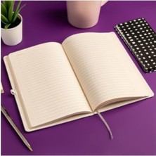 Aesco Çizgili Not Defteri - 13 cm x 21 Cm, 100 Yaprak