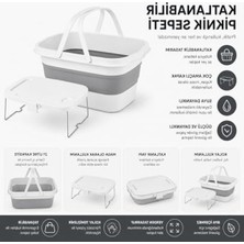 Aesco 21 Litre Kapasiteli Katlanabilir Piknik Sepeti ve Mini Masa Seti, Ergonomik Taşıma Koluyla