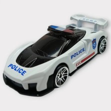 Blueb Metal Mini Polis Arabası 8 cm - Polis - 4 - 1 Adet