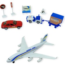 Blueb Havaalanı Seti Metal Arabalı - 89730 - Arabalı Set - 1 Adet