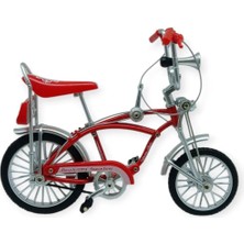 Blueb Model Araçlar -1:8 Metal Retro Pinokyo Bisiklet - Die -Cast 17 cm - Kırmızı - 1 Adet