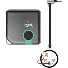 Aesco Taşınabilir Şarjlı Hava Pompası - LED Fenerli ve Powerbank Özellikli