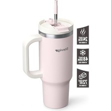 Aesco 2 Moods Tuck-In Tumbler Sızdırmaz Çelik Termos 900 ml Petal Pink ST-241
