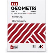4K Yayınları Tyt Geometri Konu Özetli Soru Bankası | Video Çözümlü | Yeni Nesil Sorular | Ösym Uyumlu