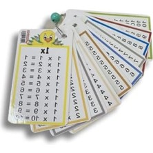 Aesco 10'lu Çarpım Tablosu Zincirli Beyaz Kart