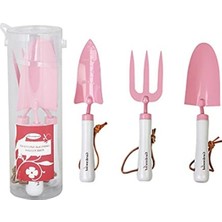 Aesco Pembe Renkli Plastik 3'lü Bahçe Seti