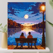 Aesco Sayılarla Boyama Tuval Seti - 40X50 Cm, Fırça ve Boya Dahil