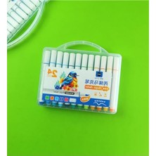 Aesco 24 Renkli Akrilik Marker Kalem Seti, Sanat Için Ideal
