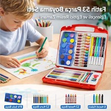 Aesco 53 Parça Boyama Seti, Çocuklar Için Pratik ve Eğlenceli