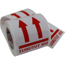 Aesco 70MM x 80MM Dik Tutunuz Etiketi, 250 Adet Rulo