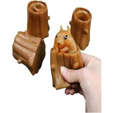Aesco Kahverengi Sincap Squishy Oyuncak, Stres Atıcı Fidget