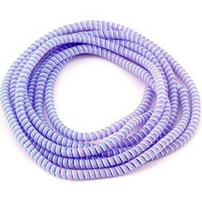 Aesco Şarj Aleti Kablosu Koruyucu Spiral Sarma Kılıf, Kordon Koruma Için Eflatun