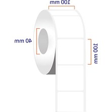 Aesco Eko Termal Kargo Etiketi, 100MM x 100MM Ruloda 500 Adet