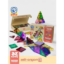 Aesco 36 Parça Magna-Tiles, Eğlenceli ve Eğitici Yapı Seti