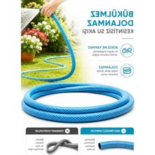 Aesco 25 Metre Uzunluğunda 1/2" Örgülü Bahçe Sulama Hortumu, Dayanıklı Yeşil