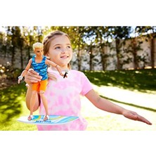 Aesco Barbie Sörf Tahtası ile Ken Bebek, Bükülebilir Sarışın Barbie, Havlu Gibi Temaya Uygun Aksesuarlarıyla Ken Plaj Bebeği, HPT50