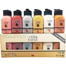 Aesco Akrilik Metalik Boya Seti, 6X75 Ml, Sanatçılar Için Uygun Kalite
