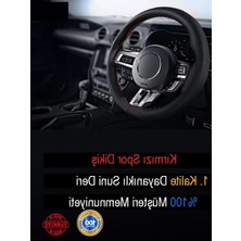 Aesco Deri Direksiyon Kılıfı, Dacia Sandero Için Kırmızı Yüzüklü Tasarım