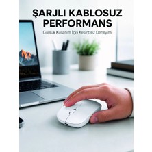 5000 Dpı Bluetooth Kablosuz Mouse Hafif Ergonomik Sessiz Wireless Fare Midastech