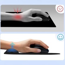 Aesco Bilek Destekli Rahat Siyah Ergonomik Mouse Pad