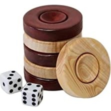 Aesco El Yapımı Şimşir Tavla Pulu Küçük Boy 35 mm ile Oyun Keyfi