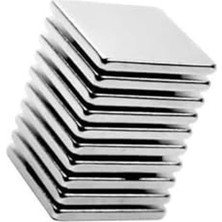 Aesco 10 Adet Neodyum Mıknatıs, 20MM x 20MM x 2mm Boyutunda