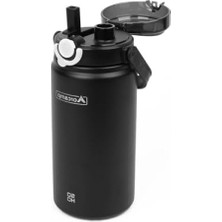 Aesco 1000 ml Kapasiteli Siyah Termos - Çift Katmanlı Vakum