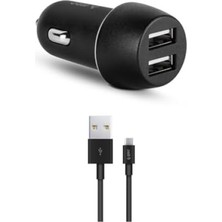 Aesco Araç Içi 3.1A Çift USB Şarj Aleti + Micro USB Kablo
